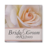 Peach rose save the date magnets - Customized