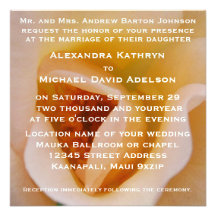 Peach Rose Wedding Custom Invite