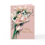 Peach Roses Mother's Day Card