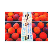 peaches stretched canvas prints