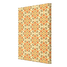 Peachy Abstract Stars Geometric Canvas Prints