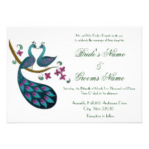 Peacock -1 Wedding invites