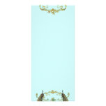 Peacock 7 Gold Filigree Rack Card