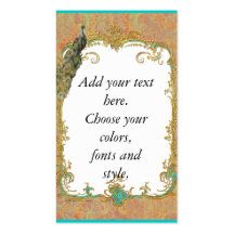 Peacock and Paisley Business Card