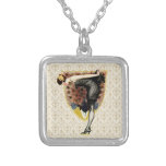 Peacock and Pin Up Girl Necklaces