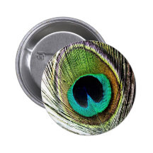 Peacock Beautiful Green Bird Animal Royal Luxury S Pinback Buttons