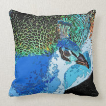 Peacock Birds American MoJo Pillow