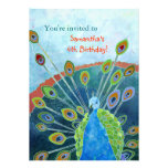 Peacock Birthday Party Invitations for Kids