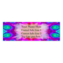 Peacock Bloom Abstract Profile Card Business Card Template