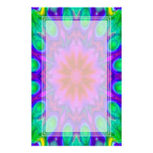 Peacock Bloom Blank Stationery