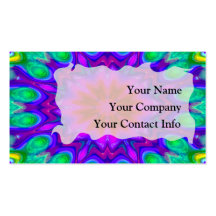 Peacock Bloom Business Card Template