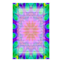 Peacock Bloom Lined Stationery