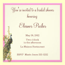 Peacock Bridal Shower Invitation invitations
