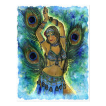 Peacock Dancer Postcard