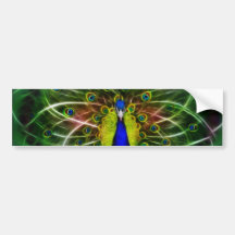 Peacock Dreamcatcher Bumper Stickers