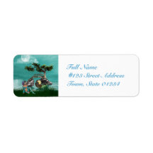 Peacock Elf Mailing Labels