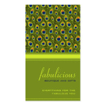 Peacock Fabulous Business Card
