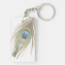 Peacock Feather Acrylic Keychain