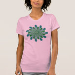 Peacock Feather Circle design Tee Shirts
