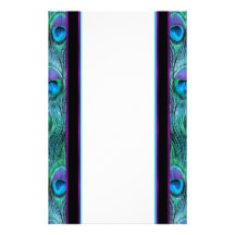Peacock Feather Drama Stationery