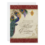 Peacock & Feather Formal Christmas Party Invite