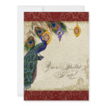 Peacock & Feather Formal Holiday Party Invite