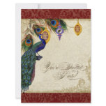 Peacock & Feather Formal Holiday Party Invite