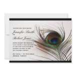 Peacock Feather Glamour Wedding Invitation