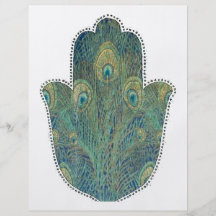 Peacock Feather Hamsa Flyer