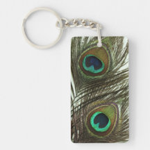 Peacock Feather Keychain Acrylic Keychains