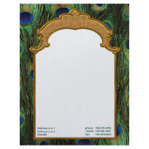 Peacock Feather Letterhead - Customize