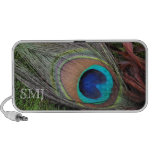 Peacock Feather Monogrammed Personalized Accessory speakers