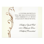 Peacock Feather n Swirls - Wedding Invitation