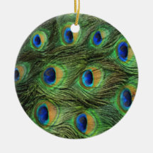 Peacock feather ornament