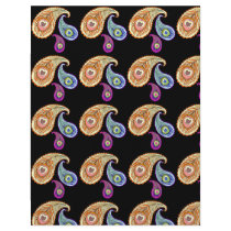 Peacock Feather Paisley scrapbook paper 8.5" x 11"