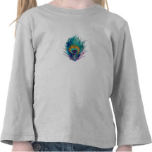 Peacock feather pattern tee shirts