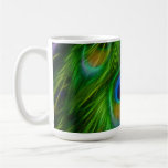 Peacock Feather Print Coffee Mugs