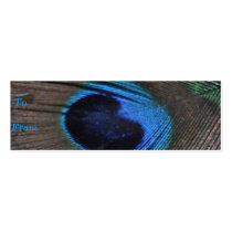 Peacock Feather Profile Card Business Cards