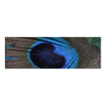 Peacock Feather Profile Card Business Cards