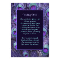 Peacock Feather Purple - Wishing Well invitations