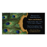 Peacock Feather Rehearsal Dinner Invitation Personalized Photo Card