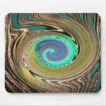 Peacock Feather Swirl Mousepad