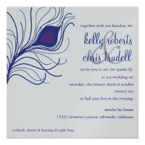 Peacock Feather Wedding invitations