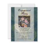 Peacock Feather Wedding Engagement Party Photo invitations