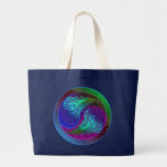 Peacock Feather Yin Yang 5 Canvas Bags