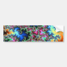 Peacock Feathers - Fractal Design Bumper Sticker
