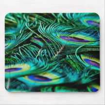 Peacock Feathers Mouse Pad