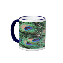 Peacock Feathers Mug
