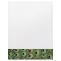 Peacock Feathers Pattern Letterhead