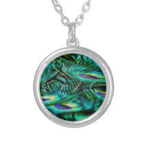 Peacock Feathers Personalized Necklace